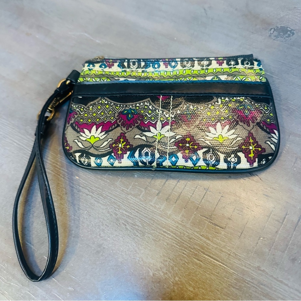 Mudd Multicolored, Floral Boho Wristlet Wallet.